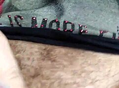 Brunette masturbates her hairy pussy alone