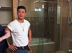 Lauren phillips cheats on her hubby with the plumber, getting her trimmed pussy pounded doggystyle! 😈