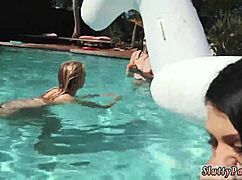 Watch this redhead teen 18+ solo anal blowjob in the summer pool dorm?