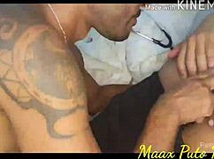 Big Booty Ebony Backshots In The Bathroom