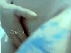 Asian japanese girl masturbates her shaved hairless pussy.