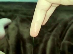 Asian japanese girl masturbates her shaved hairless pussy.