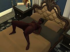 Demi rubs one out in ebony cartoon masturbation scene 😏