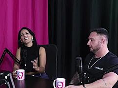 They offered money for her to fuck on an island in the game, and she got interested in swinging.