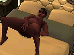 Demi rubs one out in ebony cartoon masturbation scene 😏