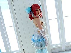 Mika-chan's Cute Anime Voice and F-cup Breasts in Cosplay H Scene