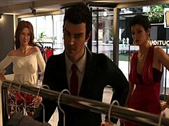 Homemade Video of Wife and Stepmother with Big Tits in Erotic Game