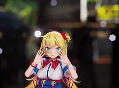 Hololive Aksi Haato Ghostdance in Stunning 3D Cartoon Animation