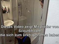 teen daughter seduces handyman in stockings and lingerie for blowjob