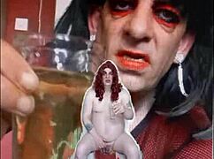 Bisexual sissy male naked, exposed, peeing and swallowing