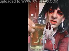 Bisexual sissy male naked, exposed, peeing and swallowing