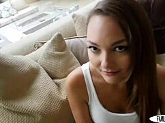 Watch petite teen get pussy rammed by stepbro in reality!