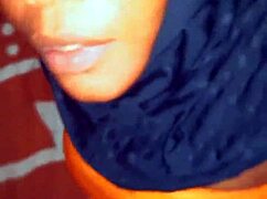 hijab milf gives wild feeling handling big black cock