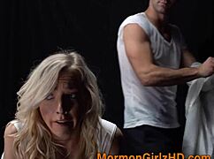 Teen blonde gets missionary action with a facial finish