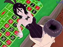 rukia kuchiki and yoruichi shihouin in bunny girl intense sex