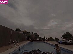 young latina neighbor nympho wants outdoor pov fuck in community pool