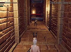 Asian Girl With Shaved Pussy Gets Cumshot In Dungeon