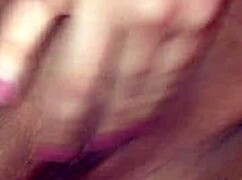 Latina rubs her clit!