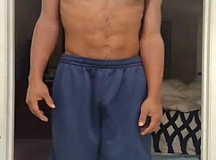 Workout turns steamy with homemade fun in sexy stockings