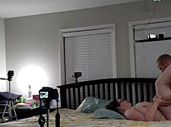 BBW wife with HUGE TITS gets fucked and cum on BELLY