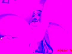 Pocahontas does anal with big ass on glass dildo 😈