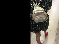 MILLY LASCI WALKS WITH VIBRATOR IN SHOPPING