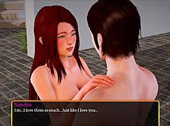 Redhead teen with small tits in family hardcore action