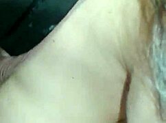 Huge tits girlfriend receives public cumshot