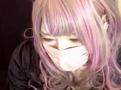 Beautiful Crossdressing Cutie With Cat Ears Masturbates On Stream