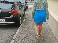 Arielarider delivers intense lesbian milf action with natural tits in a public outdoor setting.