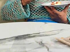 Arielarider delivers intense lesbian milf action with natural tits in a public outdoor setting.