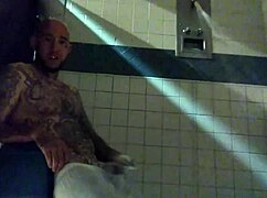 stroking this big tattd up white dick in the shower, feeling so horny and amateur.