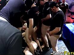 german bukkake scene got wild backstage with cumshots everywhere, just nuts