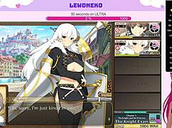 Vtuber Lewdneko moans through Evenicle Part 3 with cute creampie