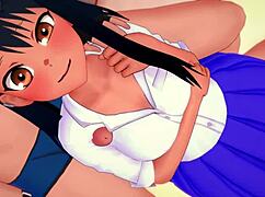 I Watch Nagatoro Strip And Use Toys On Shaved Pussy In Hentai