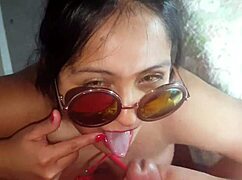 omg cute eyes blowjob and swallow 😍