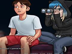 Summertime Saga: Peeping Naked People Through Binoculars Episode 78