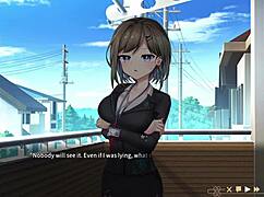 luna gives blowjob in hentai game