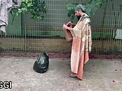 Homeless resident with big cock in intriguing encounter