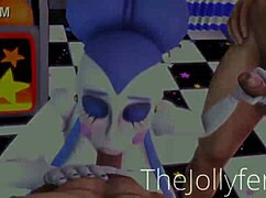 Ballora the Metal MILF: Detailed 3D Cartoon Seduction Scene