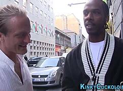 Cuckolding Mistress Humiliates Old Cuckold with Big Cock Fucking