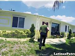 Cute Latina Dickrides Immigration Officer with Insatiable Hunger