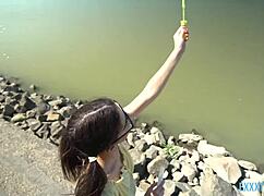 Sara Bell and Raul Costa play in bathtub bubbles with big tits