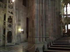 Exploring the historic prague castle as a european tourist