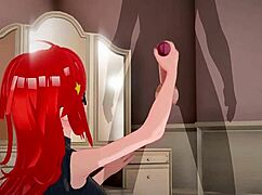 Sex With Itsuki Nakano: Redhead Hentai Gets Wild Blowjob and Cumshot Action