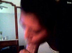 Is the argentinian bitch from flores giving a blowjob?