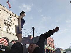 ada wong as a hooker in gta v giving blowjob and getting cum