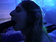 sexy skinny brunette sucks and fucks a big black cock bbc then swallows cumshot