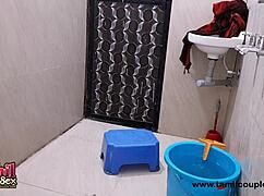 The cute petite 18+ Tamil amateur teen 18+ girl asks, 'Want to see me finger my pussy in the shower?'