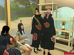 Itachi Romances Hinata, Then Fucks Her Ass Hard, Filling It with Cum as She Likes.